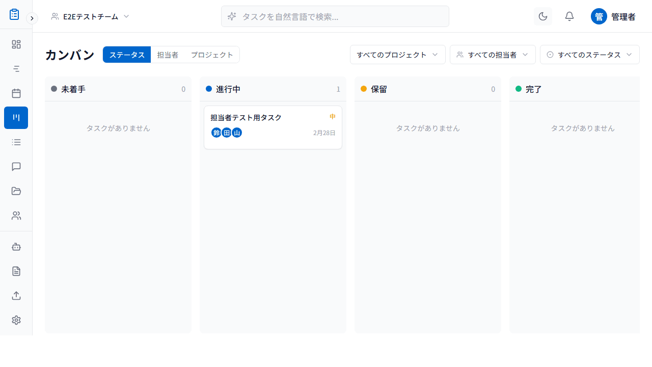 TaskFlow カンバンビュー
